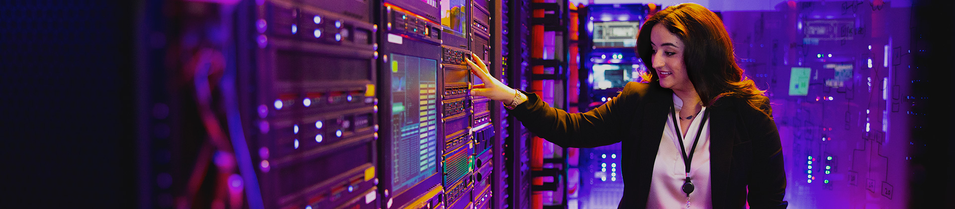 Balkis N. — Class of 2019 inspects a server room